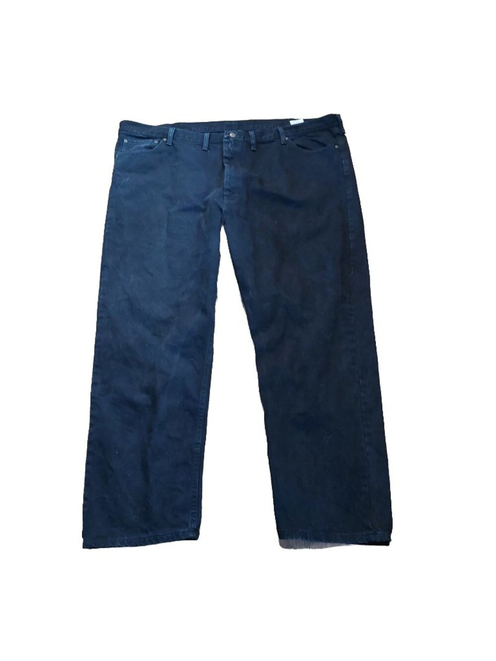 Wrangler Black Straight Leg Jeans 52 x 30 Mens Zipper